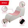 thumbnail image 2 of Puremind Curved Yoga Chair for Adults, Modern Chaise Lounge Indoor for Yoga,Dutch Velvet Yoga Chaise Lounge,Beige, 2 of 9