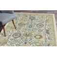 thumbnail image 1 of Vintage Turkish Area Rug, Folk Floral Motifs Nostalgic Swirls and Shapes in Romantic Tones, Soft Carpet for Living Room Decor with Distressed Look, 6.6' X 9.6', Mustard Yellow and Green, by Ambesonne, 1 of 6