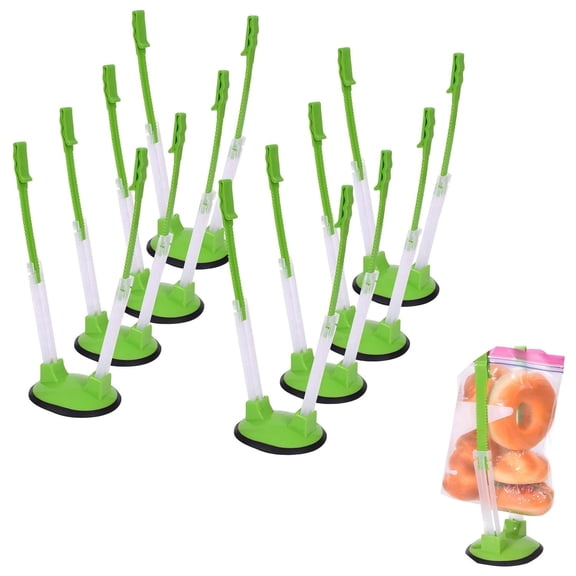 Baggy Rack - (8 Pack),Food Storage Bags Clip, For Food Prep Bag/Plastic Freezer Bag/Ziploc Bag Holder Stand,Meal Planning/prep Bag Holders.