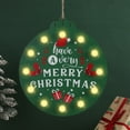 thumbnail image 6 of Christmas Wooden LED Decorative Wall Hanging Paintings - "Merry Christmas" Crafts with Ambiance Lights, Perfect for Home Wall Decor & Holiday Christmas Display, Green, 11.81in/30cm, 6 of 8