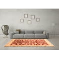 thumbnail image 3 of Ahgly Company Indoor Square Oriental Orange Traditional Area Rugs, 8' Square, 3 of 4