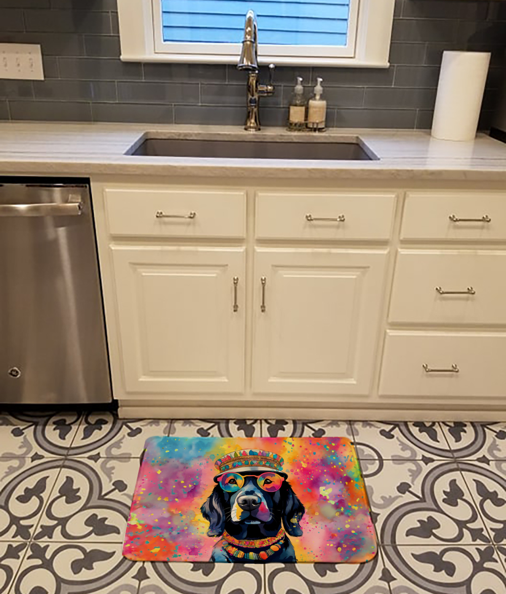 Carolines Treasures DAC2520RUG 19 x 27 in. Black Labrador Hippie Dawg Memory Foam Kitchen Mat