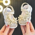 thumbnail image 6 of Ymyiu Little Girl Sandals Kids Girls Boys Sandals with Cork Footbed Adjustable Strap Toddler Casual Slides Sandals Open Toes Flat Size 8.5 (Beige,Toddler 8.5), 6 of 6