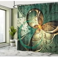 thumbnail image 5 of Ambesonne Fractal Shower Curtain, Surreal Flowers Motif, 69"Wx70"L, Jade Green Orange, 5 of 5