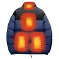 thumbnail image 6 of Feancey Heated Jackets for Men 6 Heat Zones Winter Coats Heart Printed Heating Puffer Jacket Zip Up Stand Collar Down Coat Outerwear with Pockets Blue M, 6 of 7