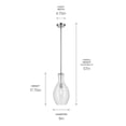 thumbnail image 3 of 42047CHCS Kichler Lighting Everly - 1 Light Pendant-17.75 Inches Tall and 9 Inches Wide-Chrome Finish-Clear Seeded Glass Color, 3 of 4