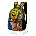 thumbnail image 2 of Movie Shrek Backpack School Student Book Bag Satchel Rucksack Adjustable Shoulders Daypack, 2 of 5