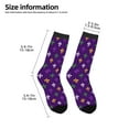 thumbnail image 2 of Rocae Purple Mardi Gras for Girls Boys Crew Socks,Children's Socks, Kids Socks, Toddler Socks: Daily Wear with Kids School Uniform, 2 of 5