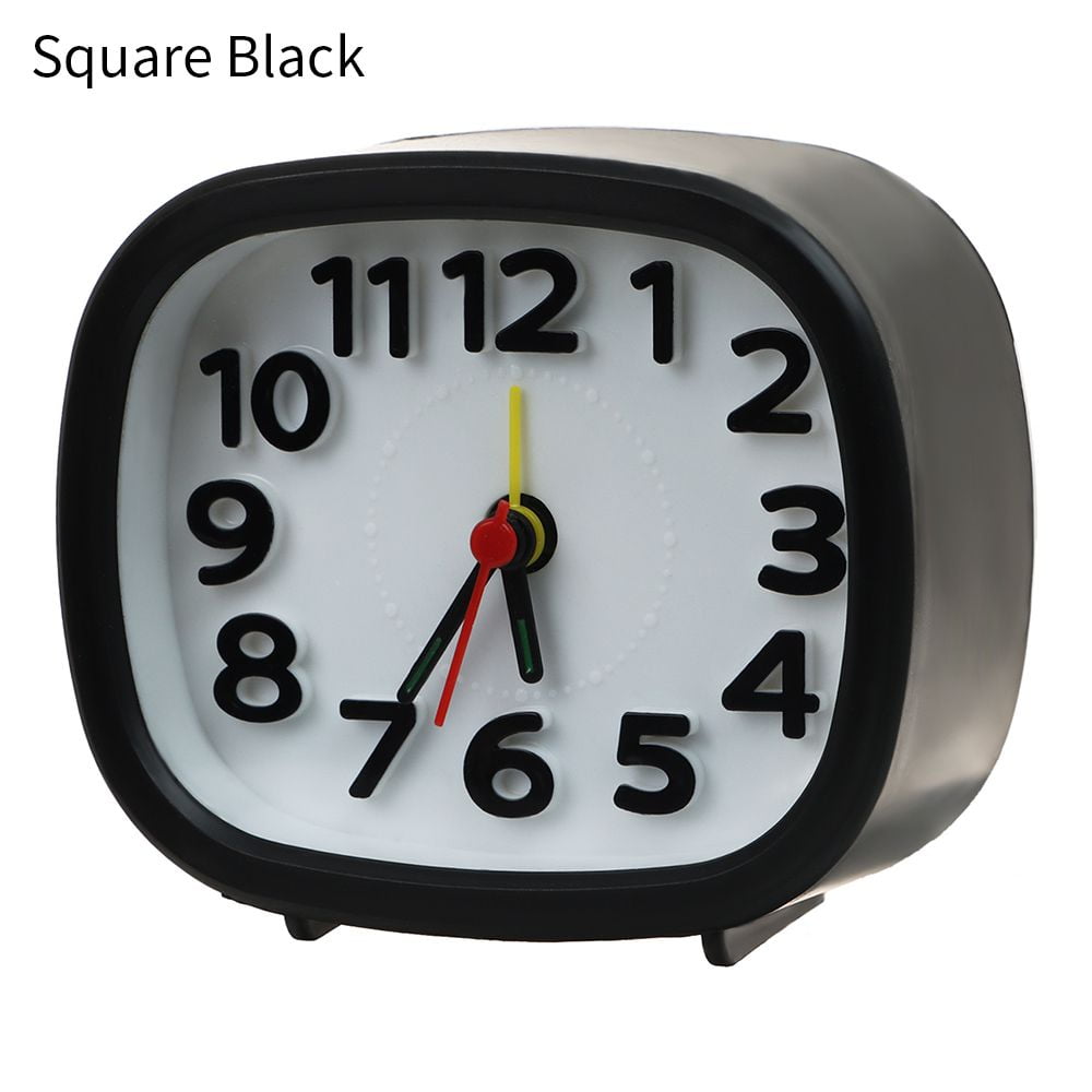 Battery Operated Alarm Clock Quiet Quartz No Tick Bedside Clocks Home Decor