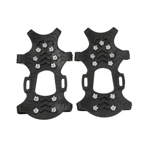 1pair Adjustable Nonslip Ice Cleats High Elasticities Ice Traction Devices for Hiking Camping Snow Terrain