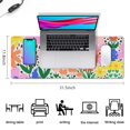 thumbnail image 5 of Long Mouse Pads for Desk,Pioneer Flower Floral Print Pattern Desk Mats on Top Of Desks, Desk Mouse Pad Extra Large with 3mm Non-Slip Base and Stitched Edge for Gaming,Office,Work,Home 31.5"x11.8", 5 of 6