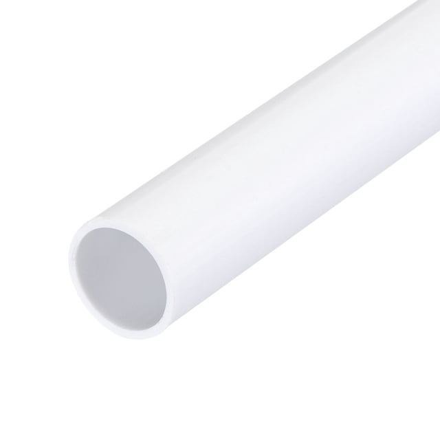 Uxcell Rigid Round Pipes High Impact for Water Pipe Crafts Cable Sleeve White 12mm x 14mm