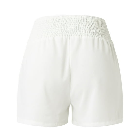 Vedolay High Waisted Shorts Women Women's High Waist Leather Shorts PU Leather Shorts,White XL