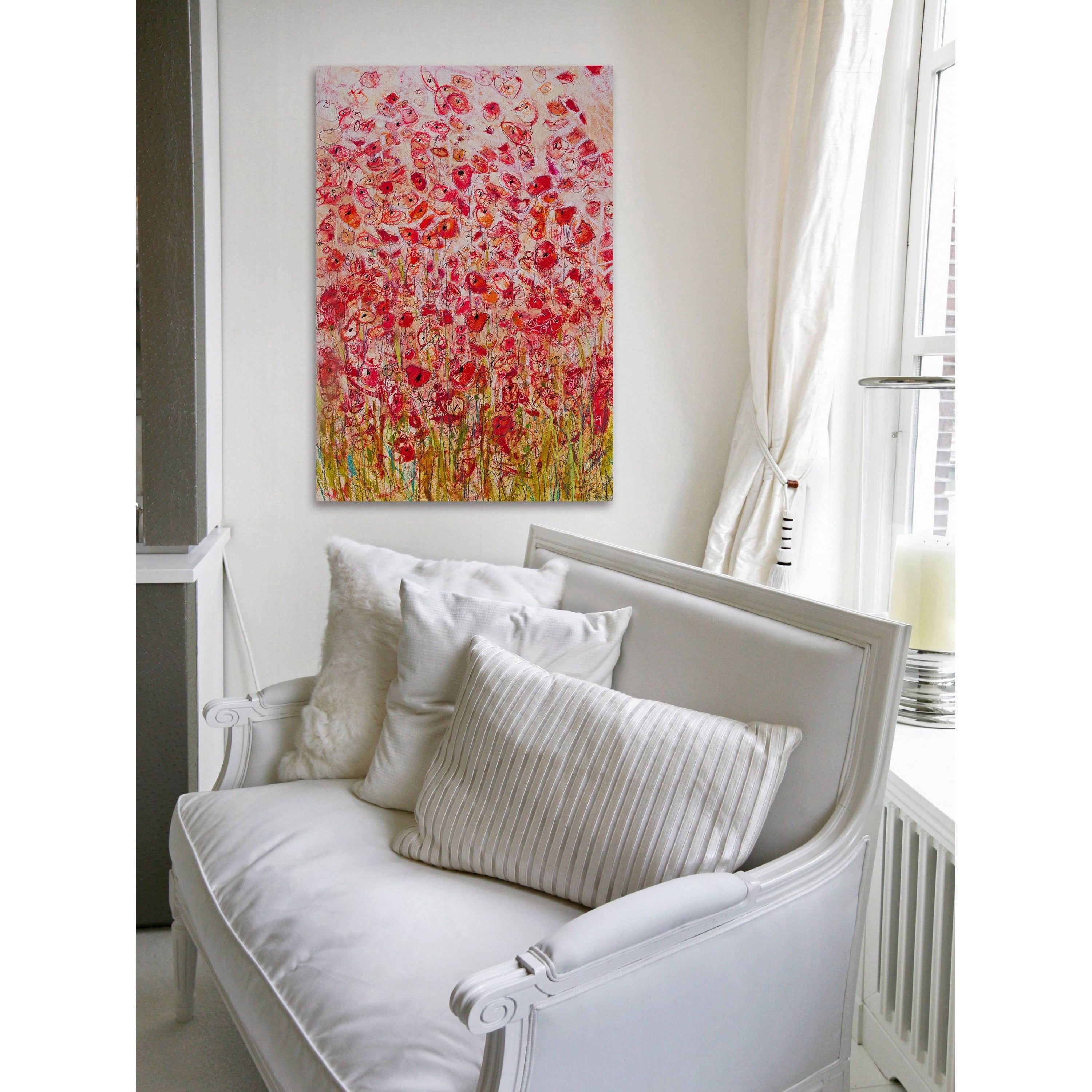 "Sea of Flowers" Painting Print on Wrapped Canvas