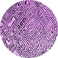 thumbnail image 1 of Ahgly Company Indoor Round Solid Purple Modern Area Rugs, 7' Round, 1 of 4