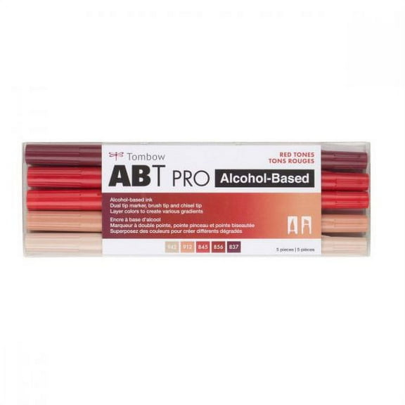 Tombow ABT PRO Alcohol Markers - Red Tones, Set of 5