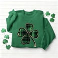 thumbnail image 4 of ClodeEU Womens Saint Patrick's Day Print Sweatshirt ，Classic Long Sleeve Crewneck Pullover Green,Womens Plus XL, 4 of 6