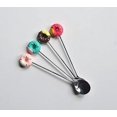 thumbnail image 4 of 8 cucharaditas de cena de acero inoxidable con forma de donut, 4 cucharaditas doradas a, 4 of 5