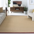thumbnail image 4 of Safavieh Natural Fiber Jovana Solid Area Rug, Maize/Burgundy, 8' x 10', 4 of 12