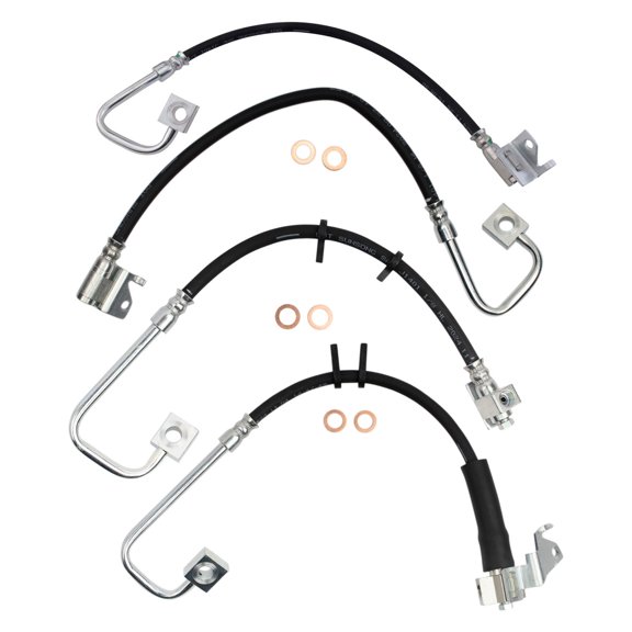 TRQ Brake Hose Set Fits 2006-2010 Jeep Grand Cherokee