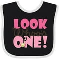 thumbnail image 3 of Inktastic Look Who is One Owl Girls Baby Bib, 3 of 4