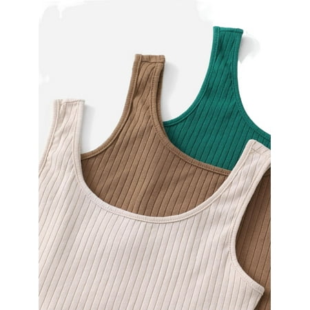 

Casual Plain Scoop Neck Short Sets Multicolor Sleeveless Women Pajama Sets XS