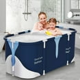 thumbnail image 4 of 55" Foldable Bathtub for Adult and Kids, Portable Family Sauna SPA Soaking Bath Tub, 4 of 8