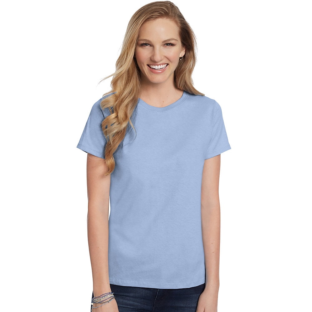 Hanes Women's Relaxed Fit Jersey ComfortSoft® Crewneck T-Shirt - 5680 ...