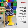 thumbnail image 2 of Taburete Wiggle Storex Active con asientos flexibles para aula, amarillo, 2 of 9
