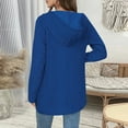 thumbnail image 3 of Fmbrln Womens Full Zip Up Cardigans Sweaters Long Sleeve Solid Color Hoodies Sweaters Casual Loose Comfy Sweaters Coat Blue 2XL, 3 of 5