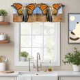 thumbnail image 2 of Funny Elephant Valance Curtain for Windows Elephant with Butterfly Ears Grassland Rod Pocket Curtain Valances Short Window Treatments Panels for Kitchen Bathroom Laundry Room Basement 42 x 18 Inch, 2 of 9