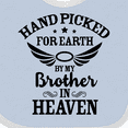thumbnail image 4 of Inktastic Handpicked for Earth by My Brother in Heaven Angel Wings Boys or Girls Baby Bib, 4 of 4