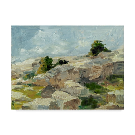 Trademark Fine Art 'Impasto Mountainside I' Canvas Art by Ethan Harper