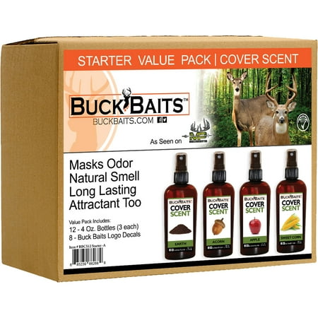 Buck Baits Cover Scent Starter Kit Pine/ Acorn/ Apple/ Persimmon 3 Oz. Ea.