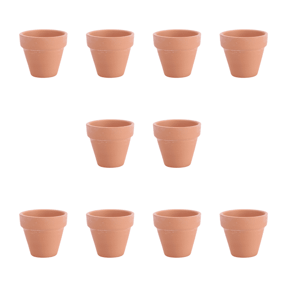 OFFIGAM 10Pcs Terracotta Pot Chocolate Clay Ceramic Planters Ideal for Succulents