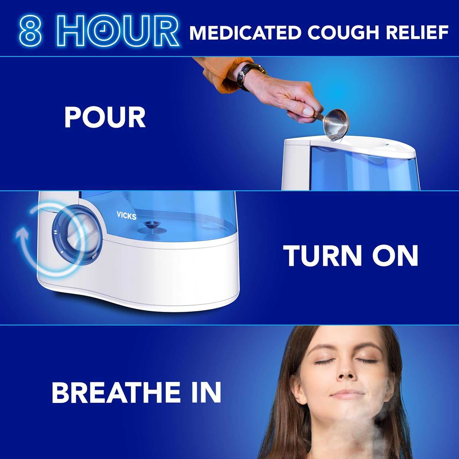 Vicks VapoSteam Cough Suppressant Liquid 8 oz