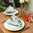thumbnail image 3 of 4 Pack 20'' x20" Satin Table Napkins Dinner Napkins for wedding Party Decoration events Vintage Christmas Winter Scene, 3 of 6