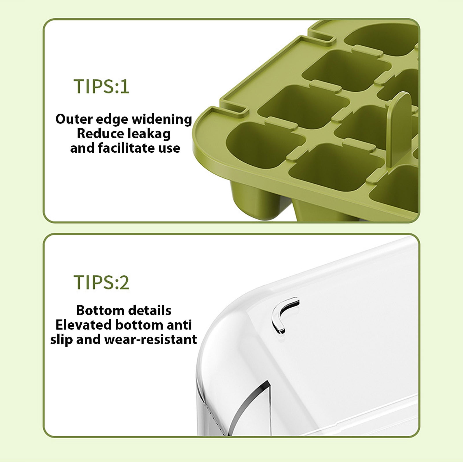 Ice Maker Machine with Storage Box and Shovel for Household Use, Food-Grade Large Capacity Press-Type Ice Block Maker
