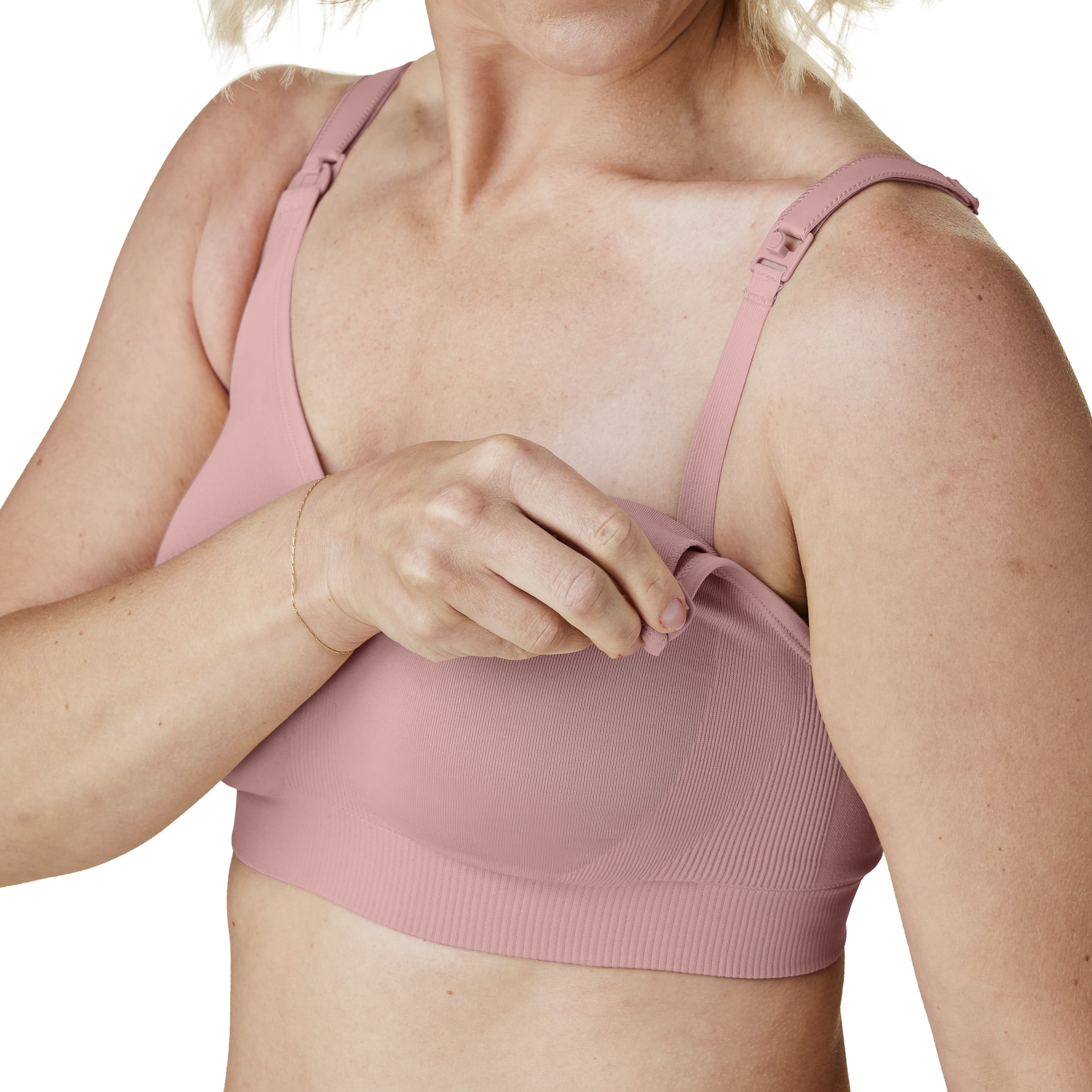 BRAVADO! DESIGNS Sustainable Nursing Bra | Body Silk Seamless | Dusted Peony | L