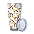 thumbnail image 2 of Rateoe Penguin With Flowers Printed Car Guy Gifts for Men Women Tumbler - 20oz/590ml Double Wall Vacuum Insulated Stainless Steel Travel Tumbler Cups with Lid & Straw-Straw Three-piece Set, 2 of 8