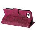 thumbnail image 4 of Étui à Rabat pour iPhone 16e, Portefeuille en Cuir PU Premium avec Fleurs en Relief Totem, Porte-Cartes et Support Compatible avec iPhone 16e - Rouge, 4 of 12