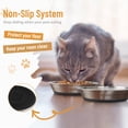 thumbnail image 4 of Wellbro Cuencos para Gatos 2 Piezas Cuencos para Gatos de Acero Inoxidable para Comida y Agua Bigotes Fatiga Platos Antideslizantes Poco Profundos Platos para Perros pequeños Cachorros Gatos, 4 of 6