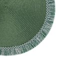 thumbnail image 2 of Individuales Redondos DII 37 cm Verde Oscuro con Flecos Paquete de 6, 2 of 7