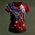 thumbnail image 5 of 2026 250th Anniversary of USA: Vintage Commemorative Women's Long Sleeve Shirt 4th of July Collection, CrewNeck Short Sleeve Shirt Celebration Patriotic Flag Print 1776-2026 Tshirt Red S, 5 of 8