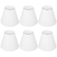 thumbnail image 6 of 6 Pcs Chandelier Lamp Shades 5 Inch, Mini Barrel Lampshades Clip On for Table Lamp Wall Lamp Replacement, Natural Linen Mini Lamp Shade, 3.2x4.9x5.9in (Top Height Bottom), 6 of 6