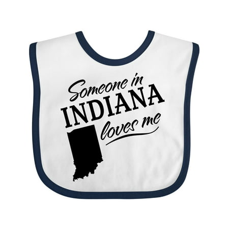 

Inktastic Someone in Indiana Loves Me Gift Baby Boy or Baby Girl Bib