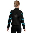 thumbnail image 2 of iiniim Kids Girls Figure Skating Jacket Sport Long Sleeves Training Coat Zip-Up Sweatshirt Outwear Blue Green 6, 2 of 7