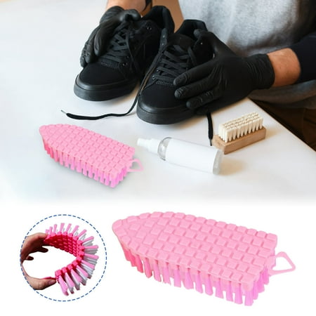 

Flexible Soft Bristle Brush For Showerhead Cleaning Blind Stains Wall Corner Bathtub Brush Shoes and Clothes 1.9*2.5in 1Pc