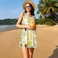 thumbnail image 3 of Fotbe Animal Tree Vestido de Verano sin Mangas para Mujer – Vestido Midi Línea A, Estilo Camiseta Floral, Vestido Playero Casual y Fluido, 3 of 7