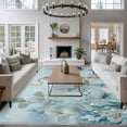 thumbnail image 3 of Nautical Anchor Area Rugs 5'x7', Washable Small Throw Rugs for Laundry Room Playroom, Coastal Ocean Coral Eucalyptus Leaves Indoor Outdoor Rug Non-Slip Low Pile Carpet Runner Reversible Floor Mats, 3 of 8